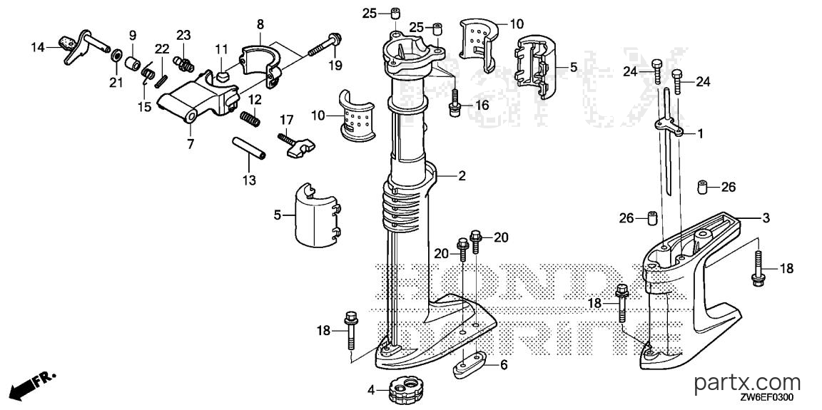Honda BF2.3DK2 LCHA - EXTENSION CASE