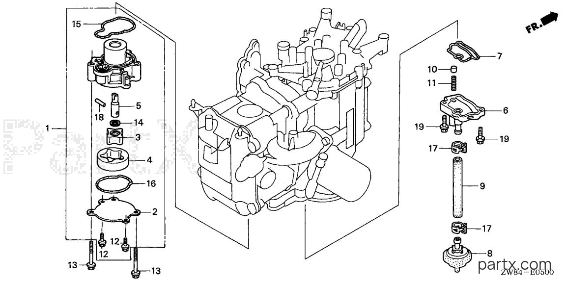 Honda BF9.9D1 SA - OIL PUMP