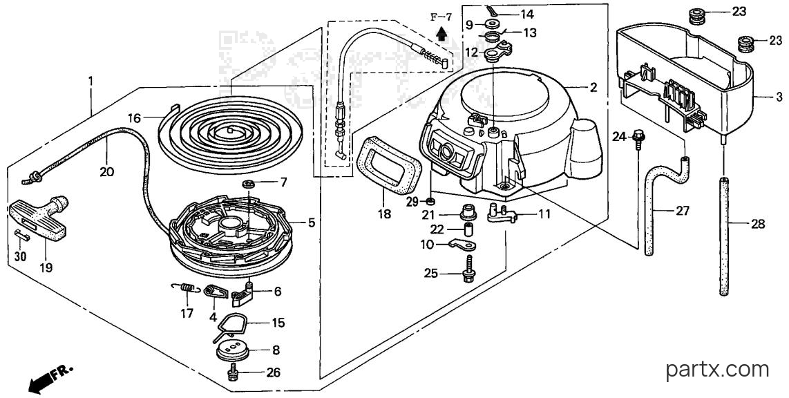 Honda BFP9.9D2 XHA - RECOIL STARTER