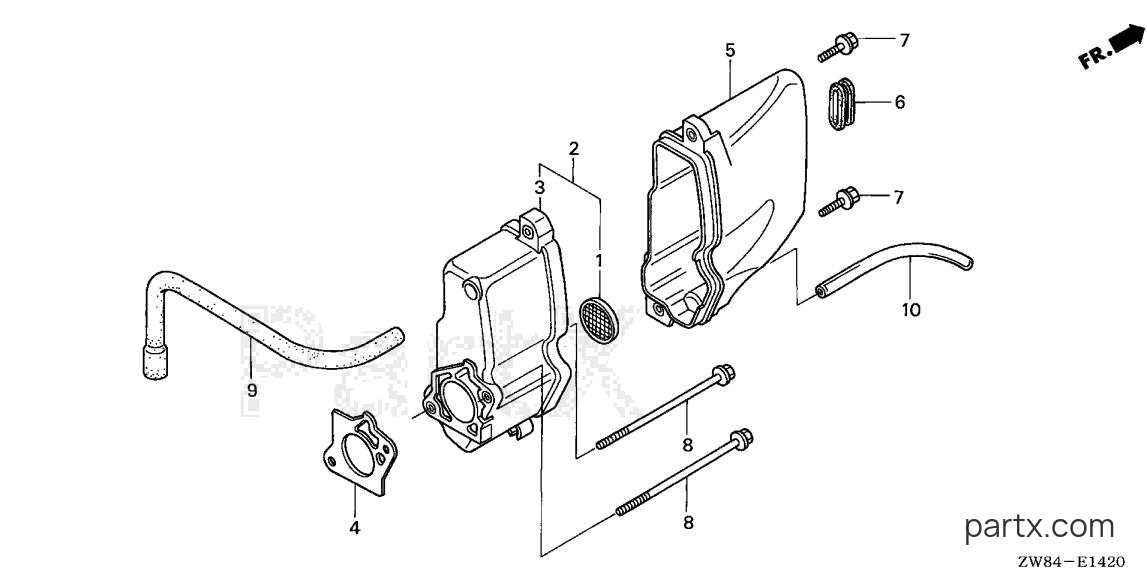 Honda BFP8D2 LRA - MUFFLER COVER