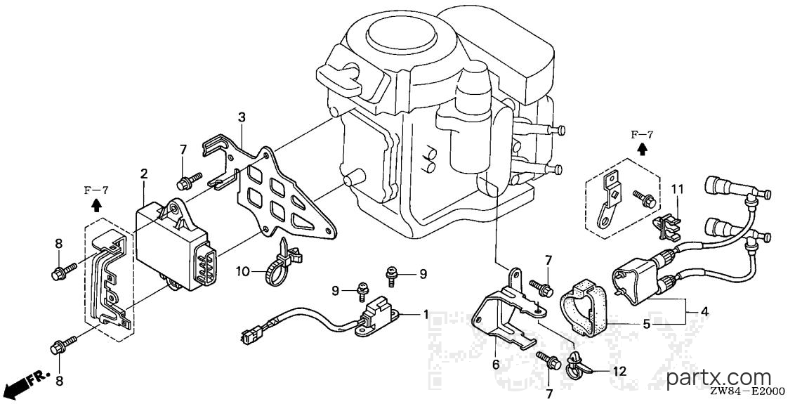 Honda BF8D2 LHSA - IGNITION COIL