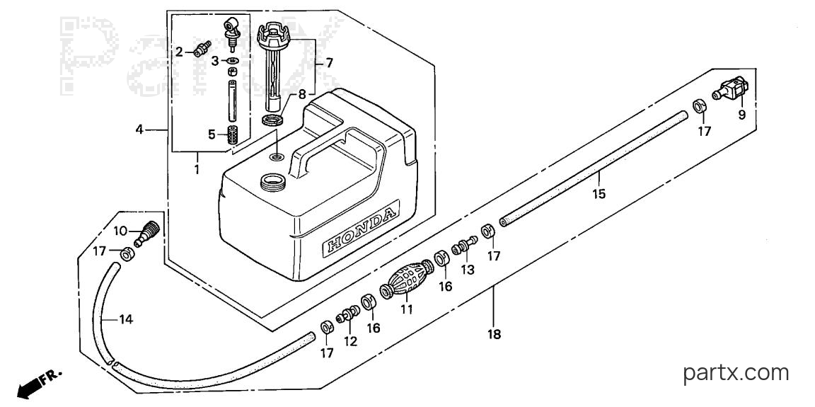 Honda BFP8D1 XHA - FUEL TANK