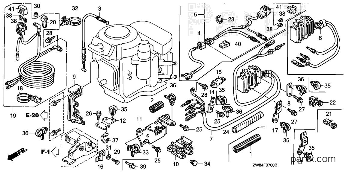 Honda BF9.9D2 LHSA - REGULATOR - STARTER CABLE