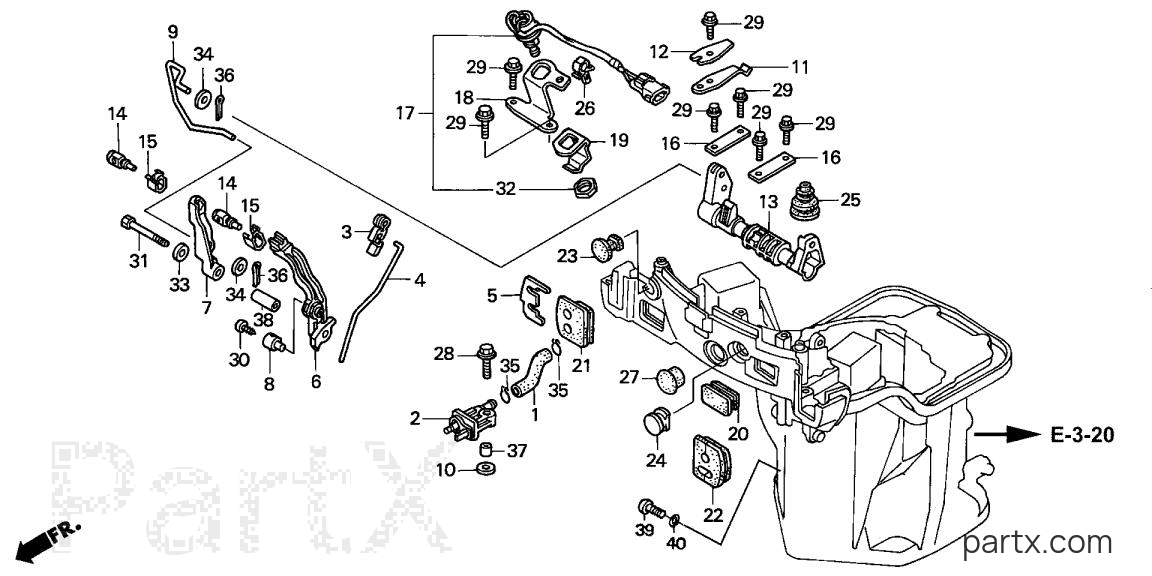 Honda BFP9.9D1 XRA - SHIFT SHAFT (REMOTE SPECIFICATION)