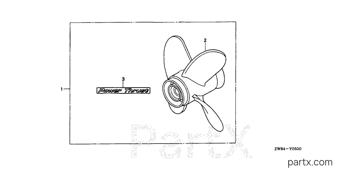 Honda BF9.9D2 LHA - PROPELLER KIT