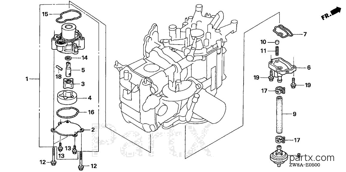 Honda BFP9.9D6 LRA - OIL PUMP