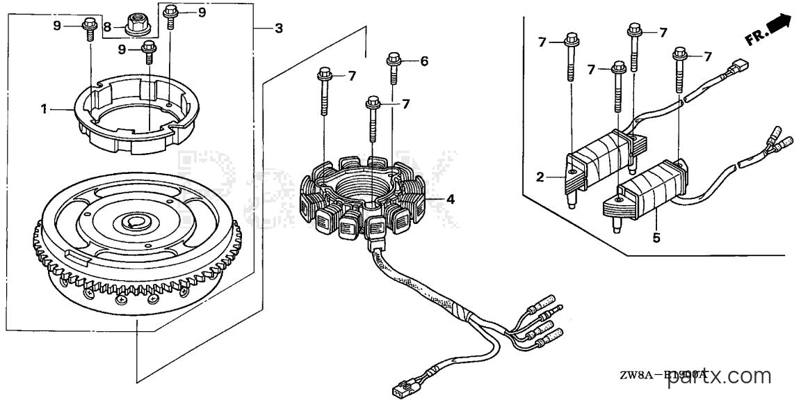 Honda BF9.9D5 LHSA - FLYWHEEL