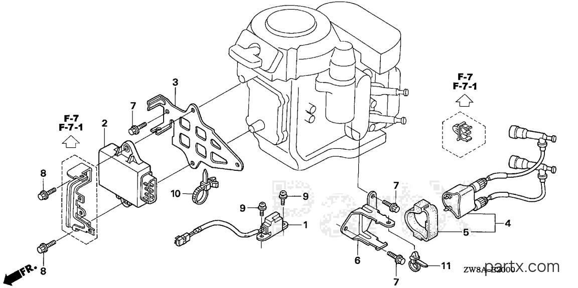 Honda BF9.9D5 LRA - IGNITION COIL - C.D.I. UNIT