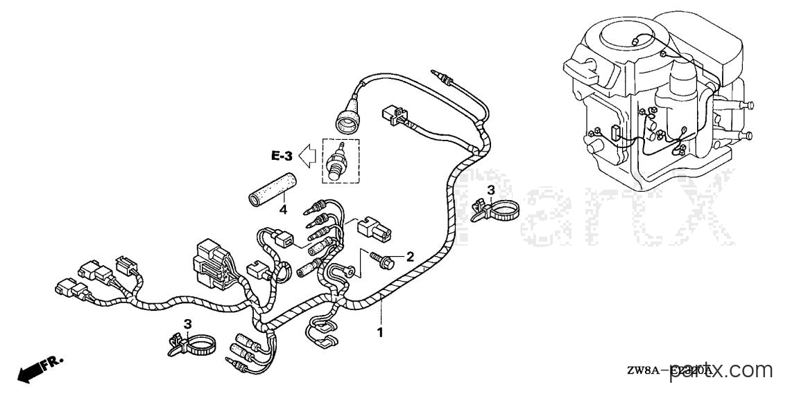Honda BFP8D6 LHA - WIRE HARNESS