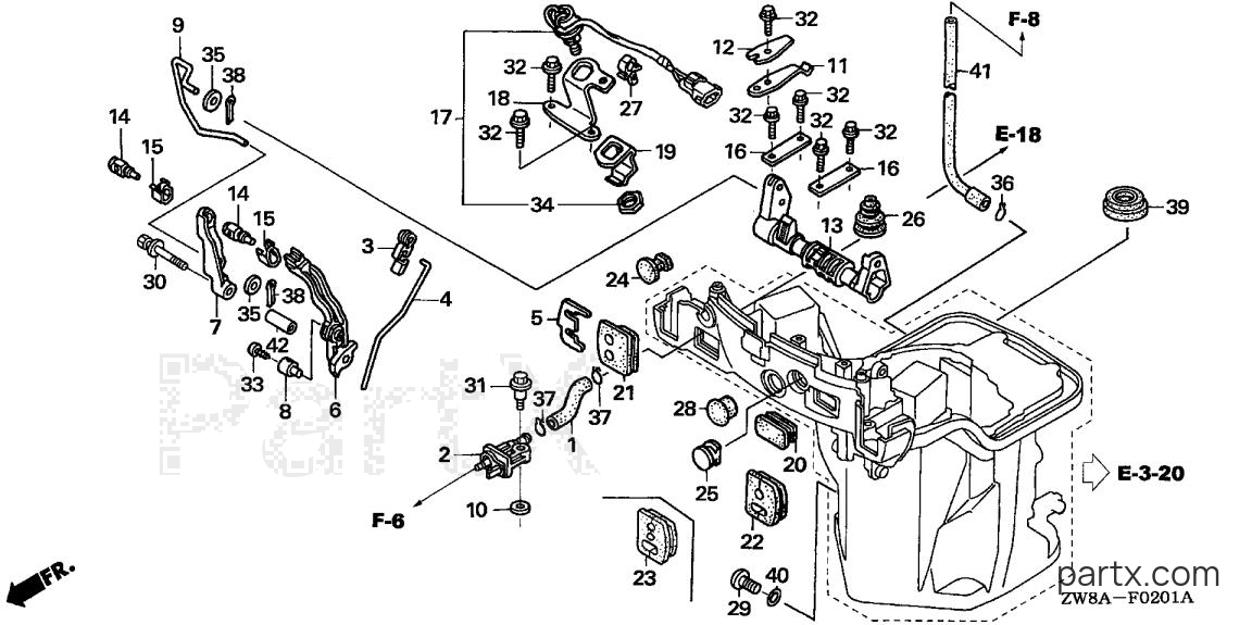 Honda BFP9.9D5 LRTA - SHIFT SHAFT (REMOTE SPECIFICATION)