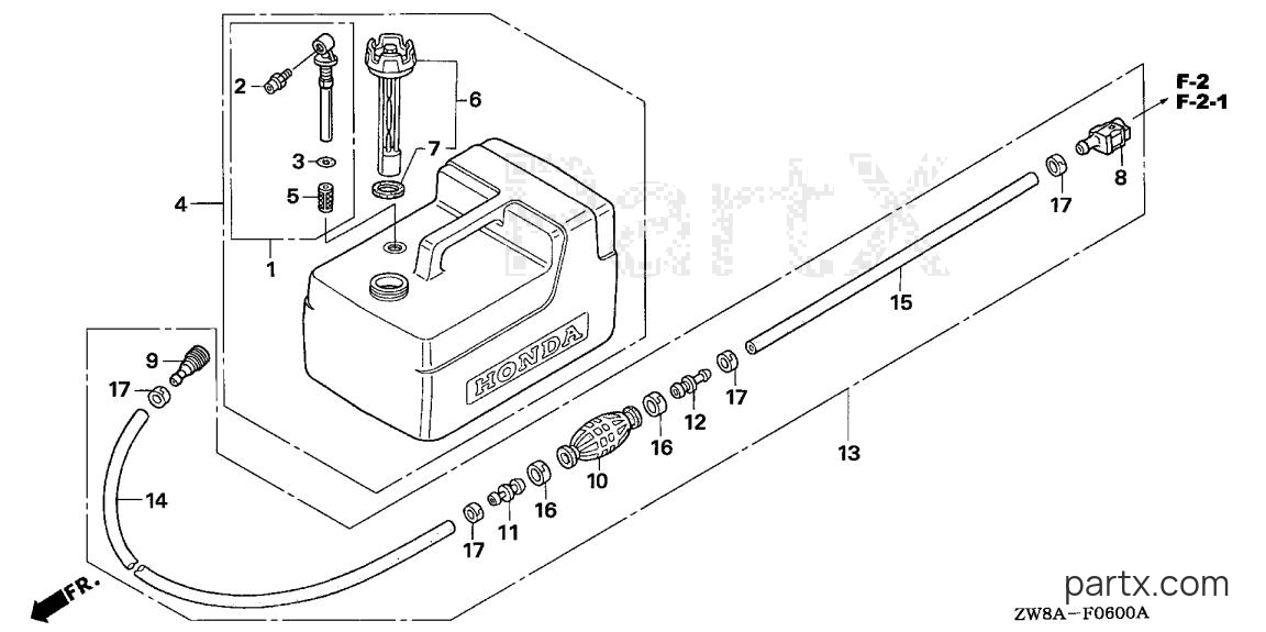 Honda BFP8D5 XHSA - FUEL TANK