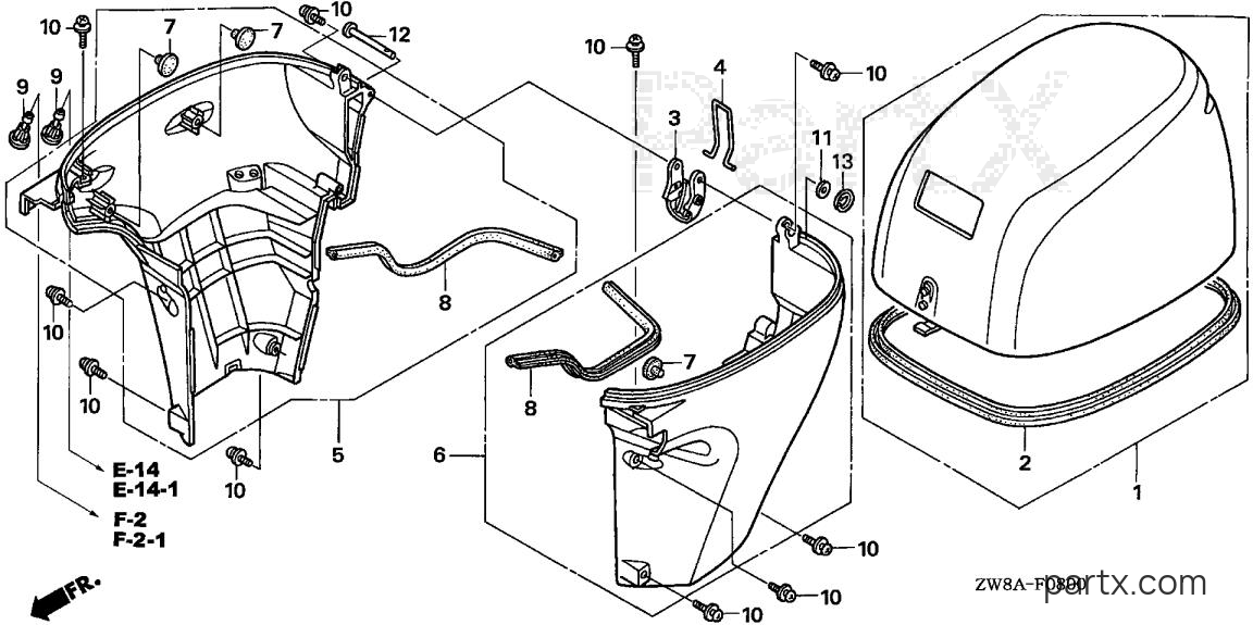 Honda BFP9.9D6 XHTA - ENGINE COVER