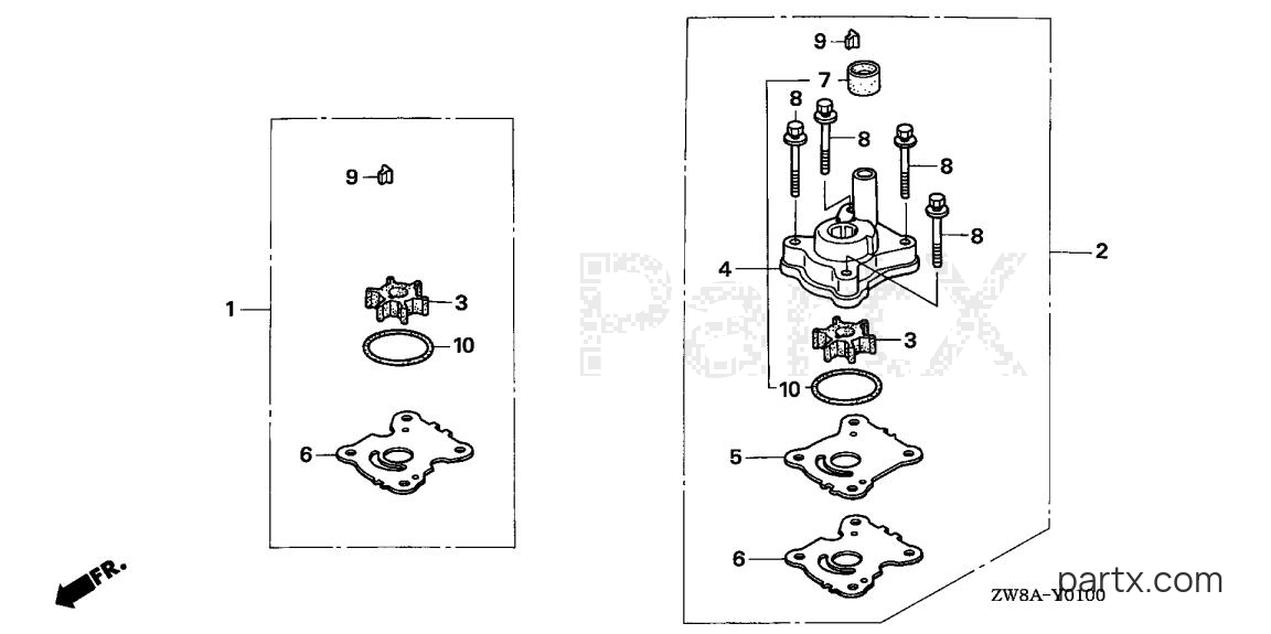 Honda BFP8D5 XHA - PUMP IMPELLER KIT