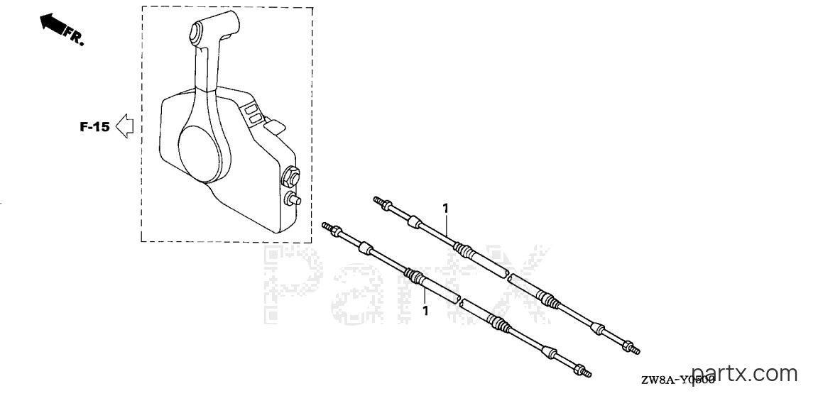 Honda BFP9.9D6 XRTA - CABLE