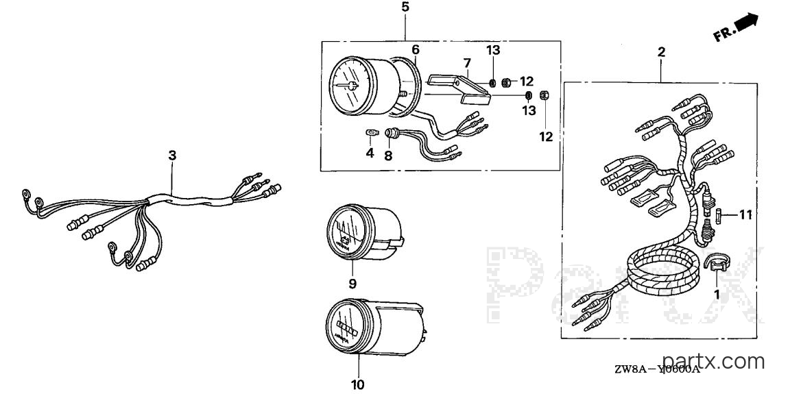 Honda BF9.9D6 LRA - METER