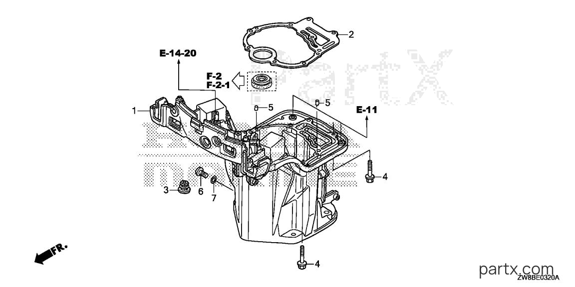 Honda BFP9.9DK0 LHA - OIL CASE