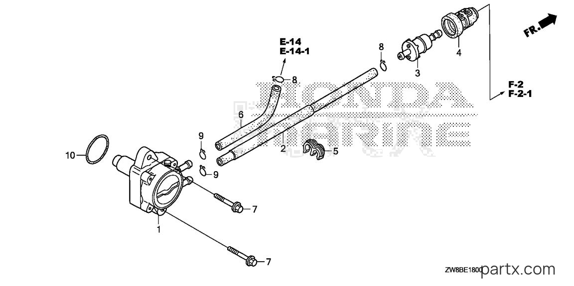 Honda BFP9.9DK0 LHTA - FUEL PUMP