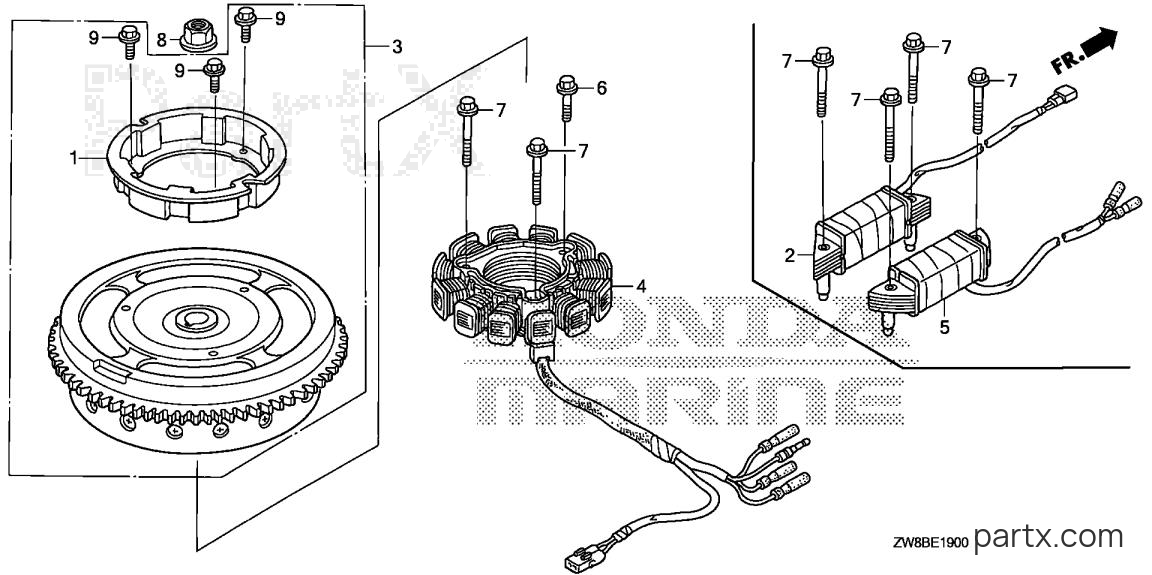 Honda BFP9.9DK2 XHTA - FLYWHEEL