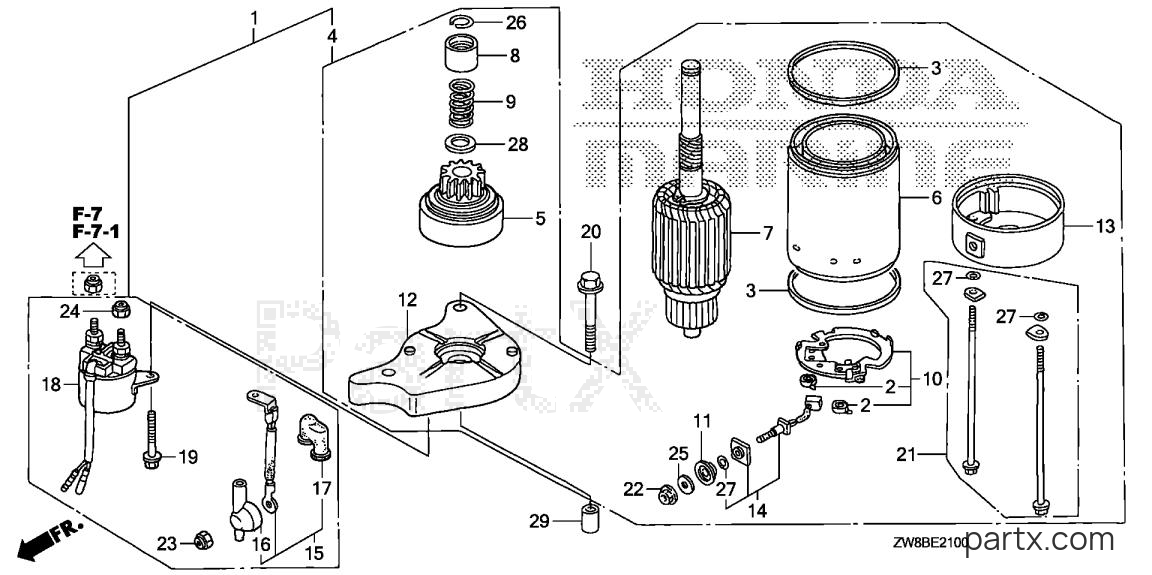 Honda BFP8DK2 XHSA - STARTER MOTOR