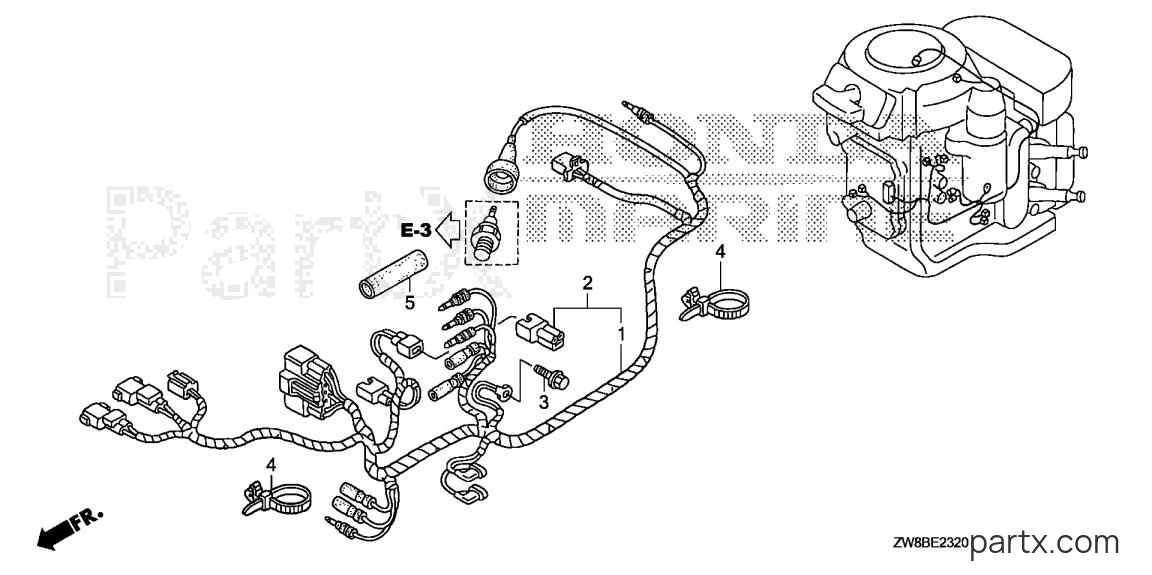 Honda BF8DK2 LHA - WIRE HARNESS