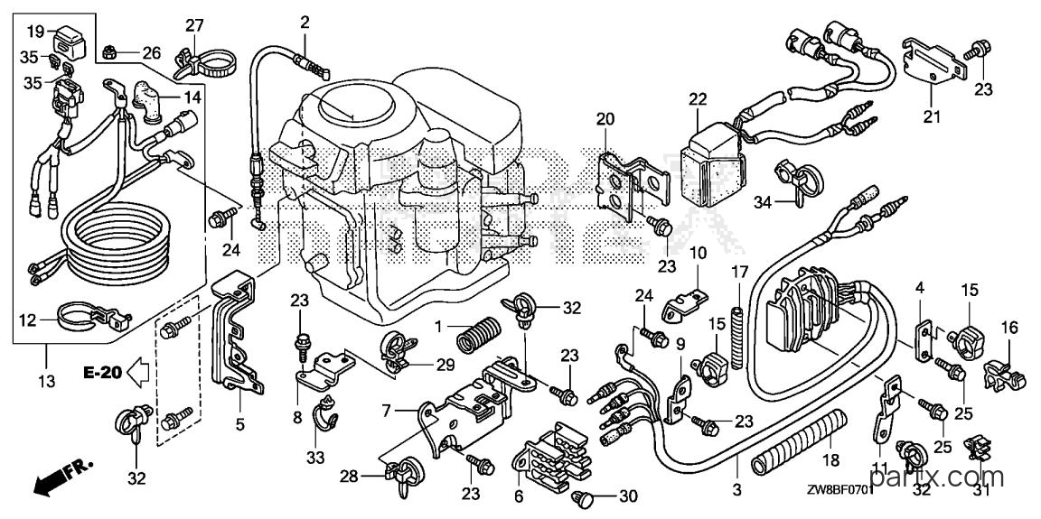 Honda BFP8DK2 LRTA - REGULATOR - STARTER CABLE (2)