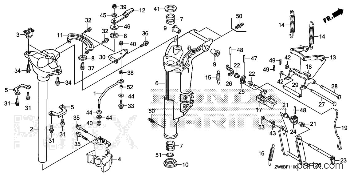 Honda BF8DK2 SHA - SWIVEL CASE (1)