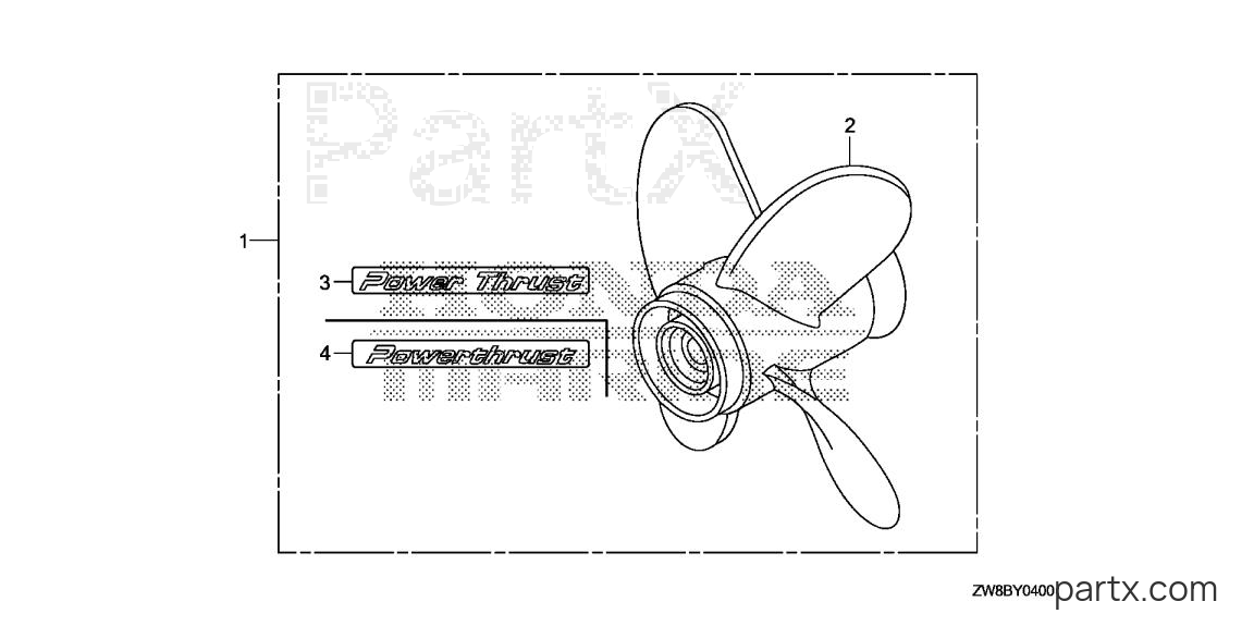 Honda BF9.9DK0 SHSA - PROPELLER KIT