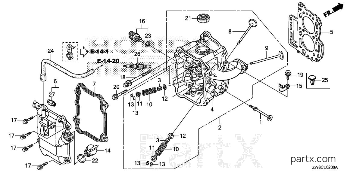 Honda BFP8DK3 LHTA - CYLINDER HEAD