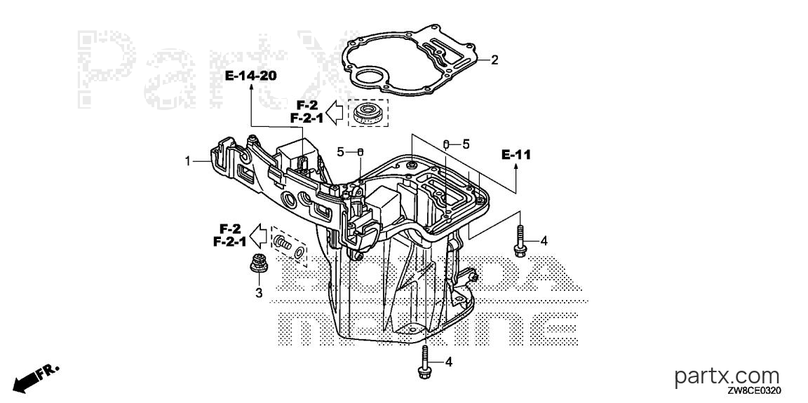 Honda BF9.9DK3 SHSA - OIL CASE