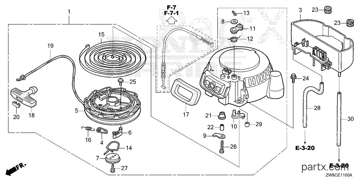 Honda BFP9.9DK3 LHTA - RECOIL STARTER