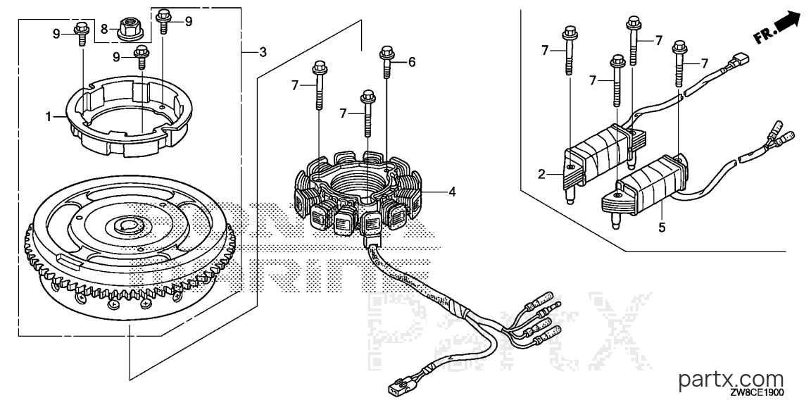 Honda BFP9.9DK3 XHTA - FLYWHEEL