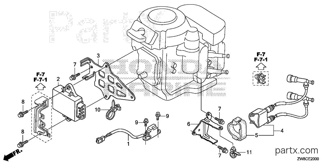 Honda BF8DK3 SHA - IGNITION COIL - C.D.I. UNIT