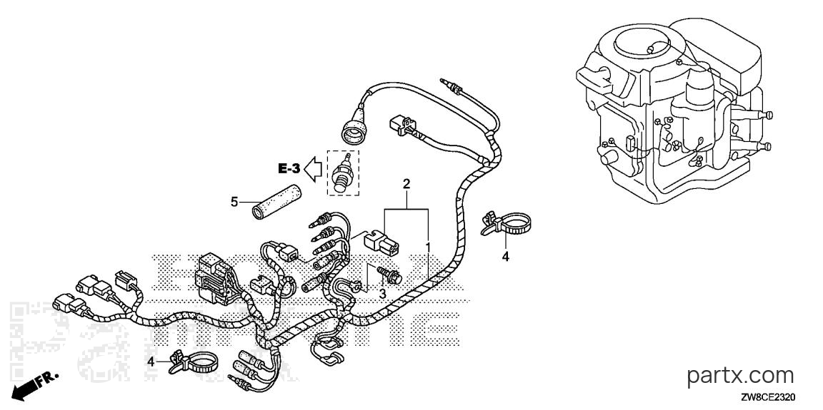 Honda BFP9.9DK3 LHTA - WIRE HARNESS
