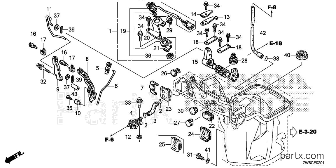 Honda BF9.9DK3 LRA - SHIFT SHAFT (REMOTE SPECIFICATION)