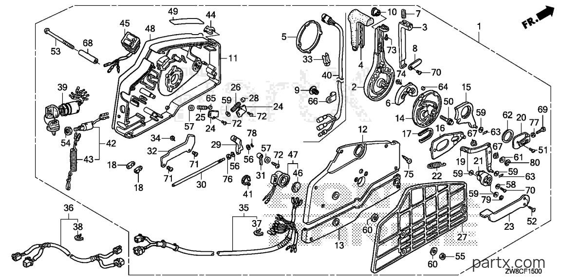 Honda BF9.9DK3 LRA - REMOTE CONTROL