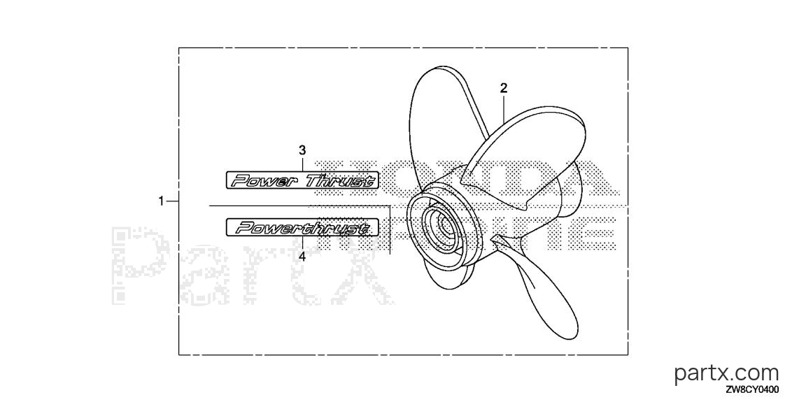 Honda BF9.9DK3 SHA - PROPELLER KIT