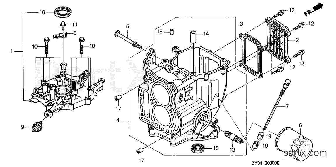 Honda BF15D3 SHA - CYLINDER BLOCK
