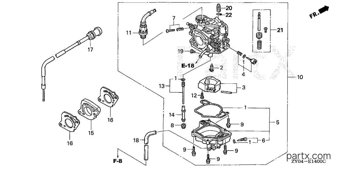 Honda BF15D4 SHA - CARBURETOR (MANUAL)