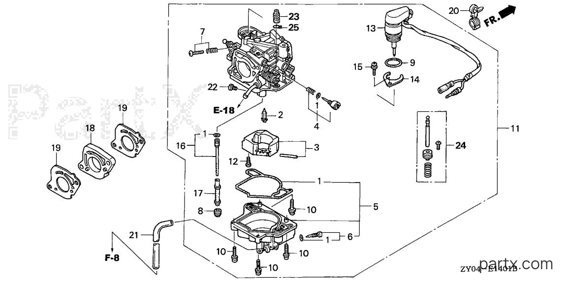 Honda BF15D3 LHSA - CARBURETOR (AUTO)