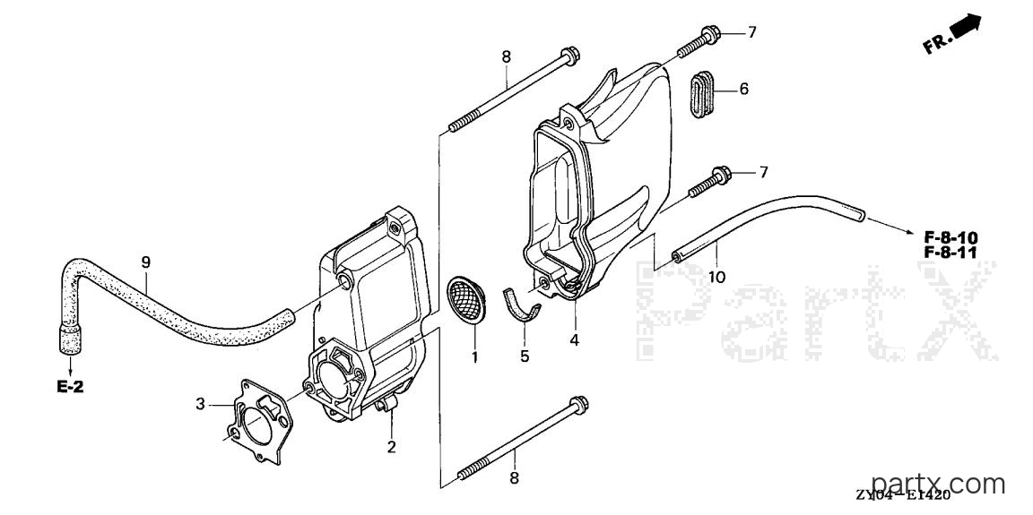 Honda BFP15D4 XHTA - MUFFLER COVER