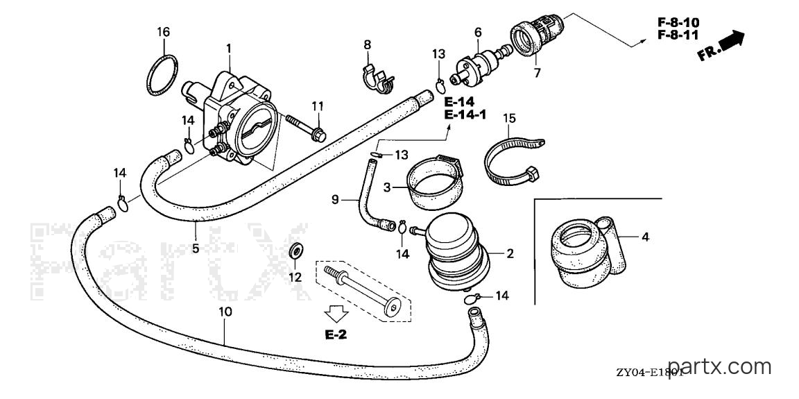 Honda BF15D3 LRA - FUEL PUMP (2)