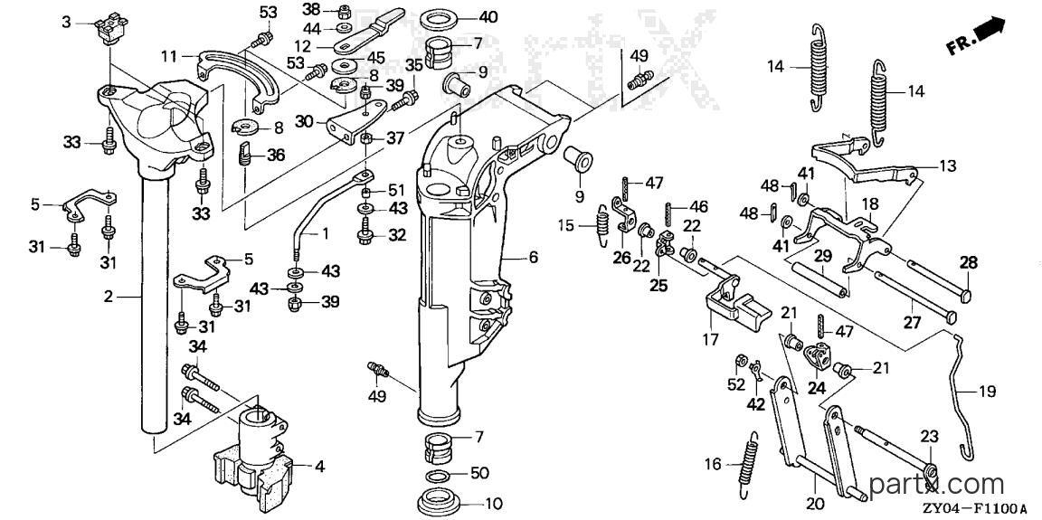 Honda BF20D4 LHSA - SWIVEL CASE (1)