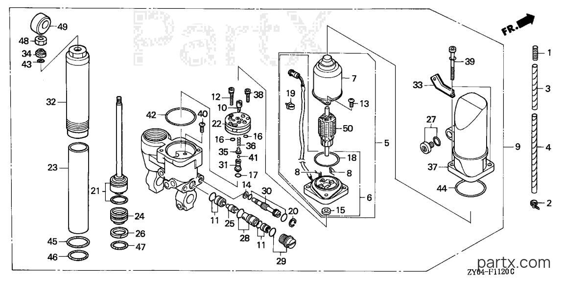 Honda BF20D4 LHTA - POWER TRIM-TILT
