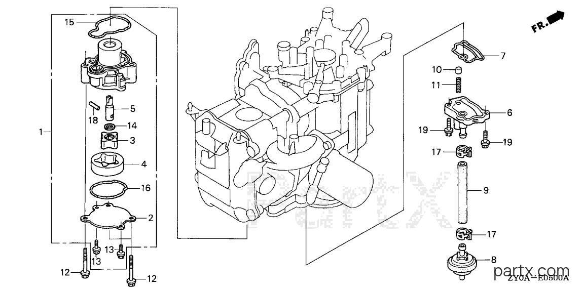 Honda BF15D6 LRTA - OIL PUMP