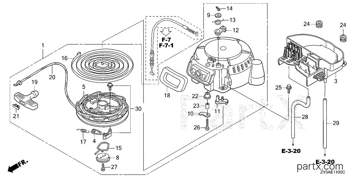 Honda BF15D5 SHTA - RECOIL STARTER