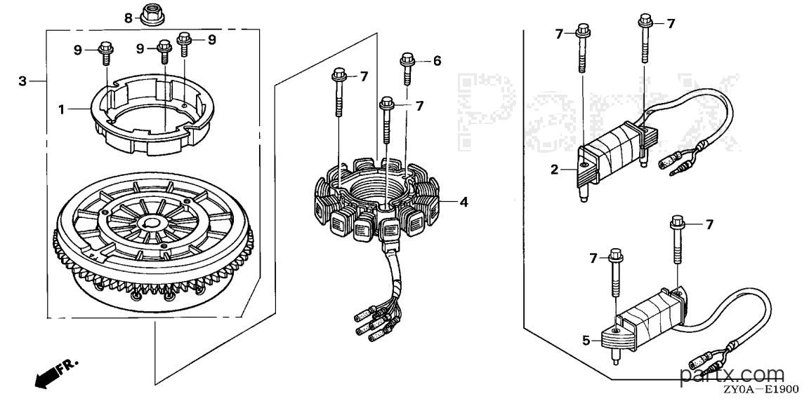Honda BF20D5 XHSA - FLYWHEEL