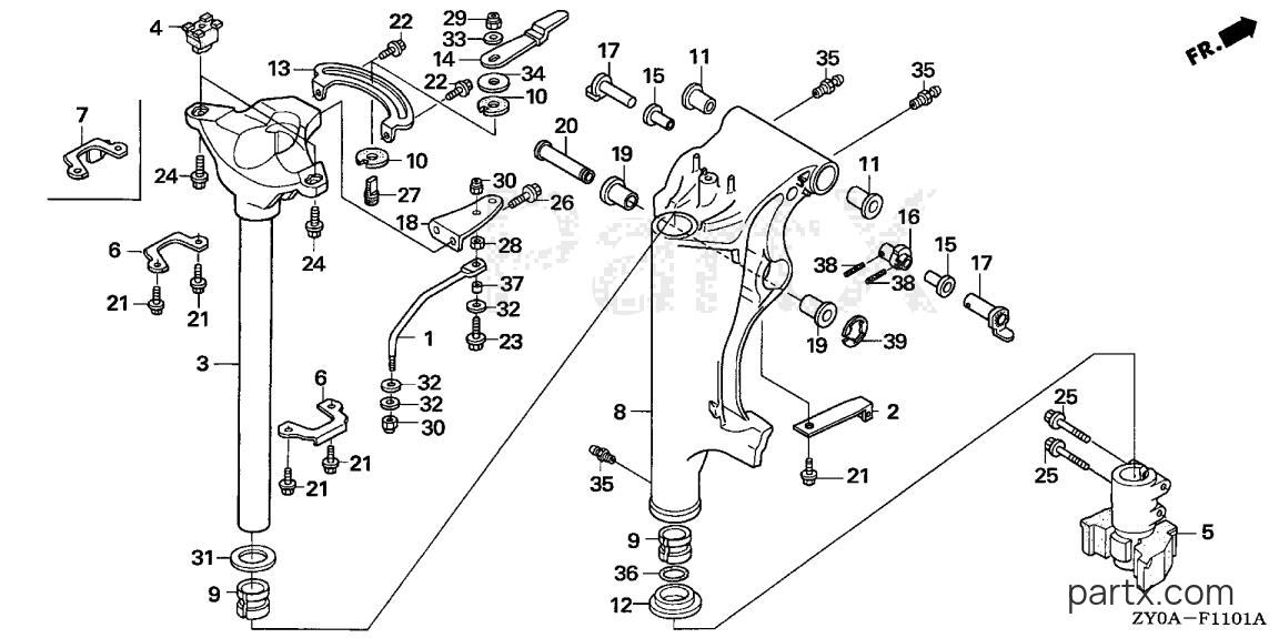 Honda BF15D6 SRTA - SWIVEL CASE (2)