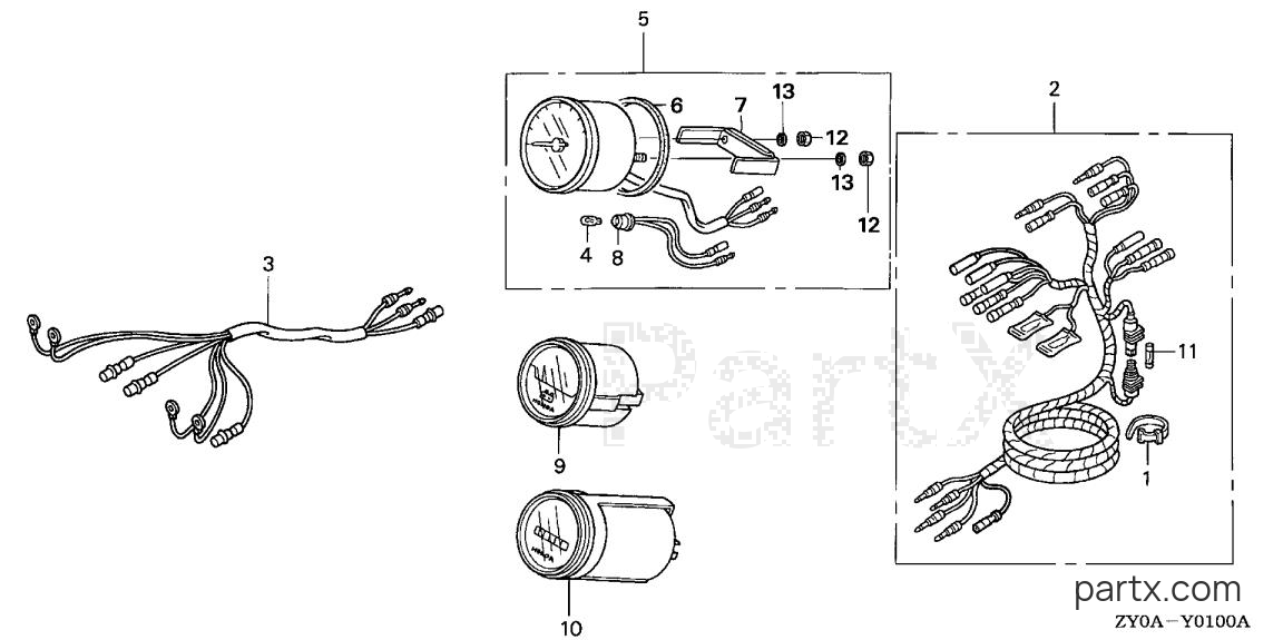 Honda BF20D5 SRA - METER - METER HARNESS