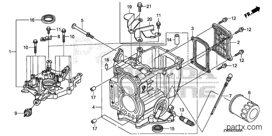 Honda BFP15DK2 XRTA - CYLINDER BLOCK