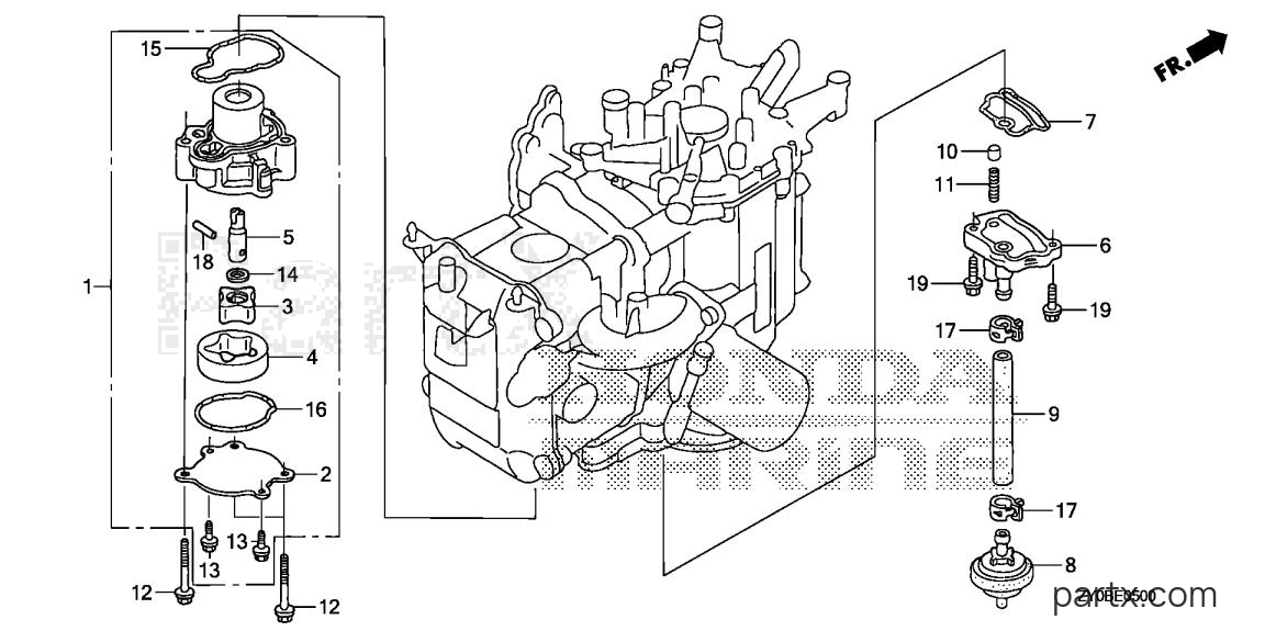 Honda BF20DK0 LHA - OIL PUMP